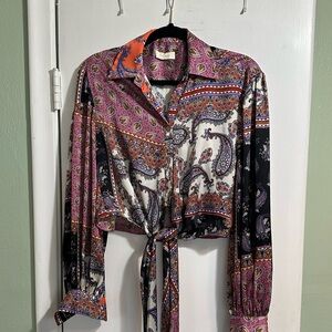 Cropped Blouse by Petersyn Sz S